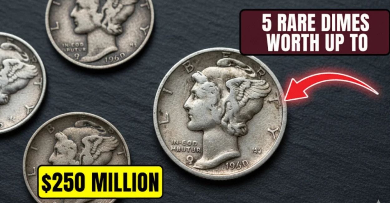 5 Rare Dimes & a Bicentennial Quarter